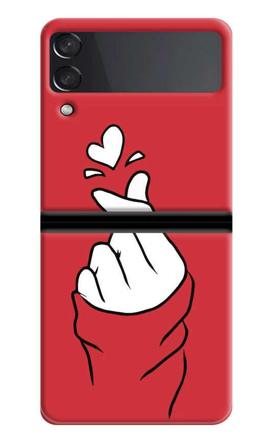 Korean Love Sign Samsung Galaxy Z Flip3 Hard Case Back Cover by Casekaro