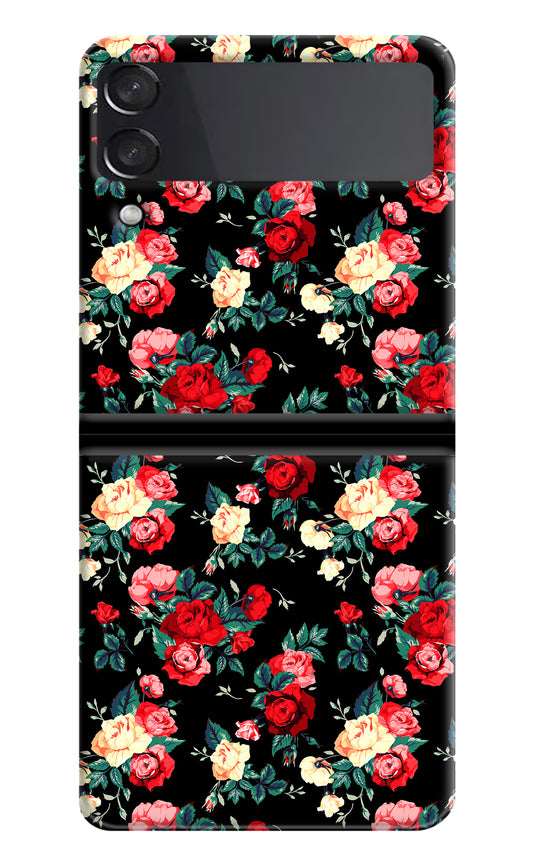 Rose Pattern Samsung Galaxy Z Flip3 Back Cover