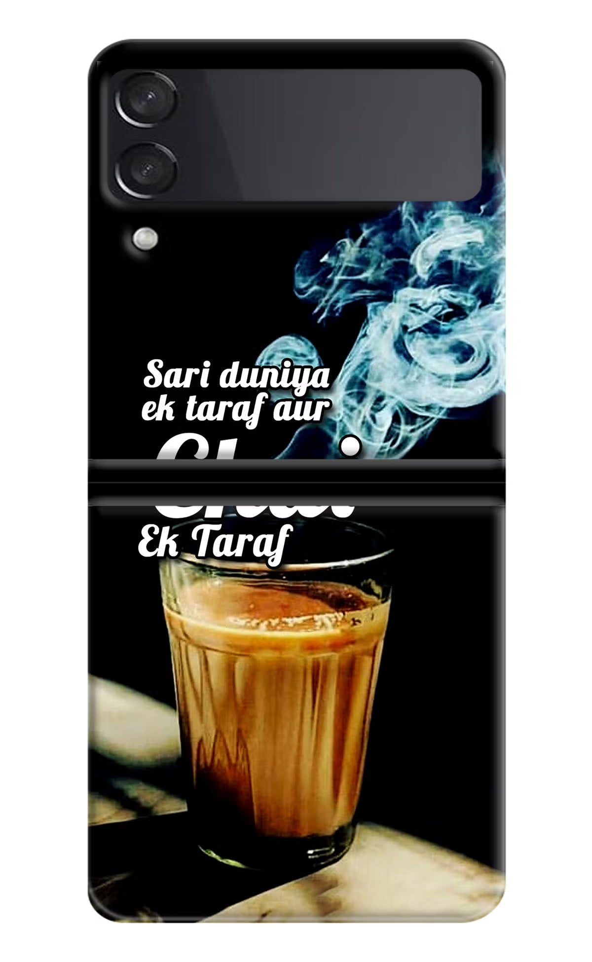 Chai Ek Taraf Quote Samsung Galaxy Z Flip3 Hard Case Back Cover by Casekaro