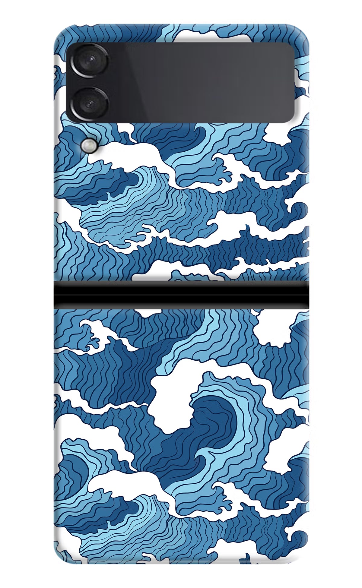Blue Waves Samsung Galaxy Z Flip3 Hard Case Back Cover by Casekaro