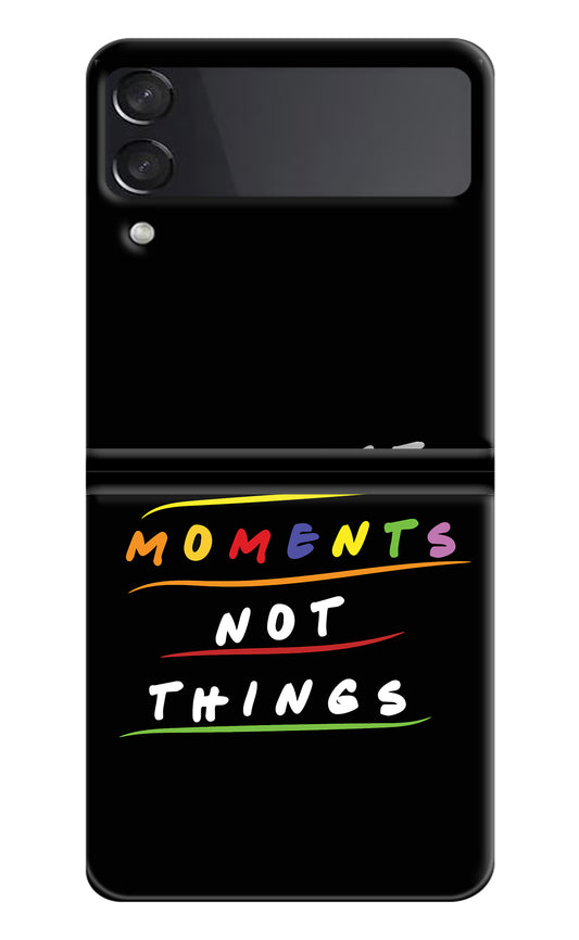 Collect Moments Not Things Samsung Galaxy Z Flip3 Back Cover