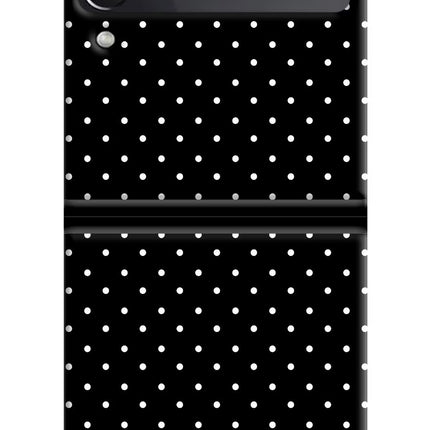 White Dots Samsung Galaxy Z Flip3 Hard Case Back Cover by Casekaro