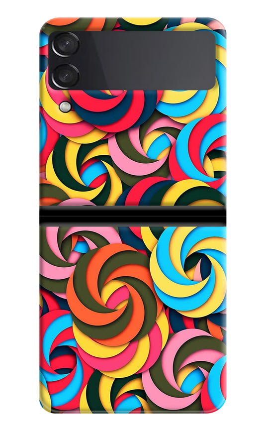 Spiral Pattern Samsung Galaxy Z Flip3 Back Cover