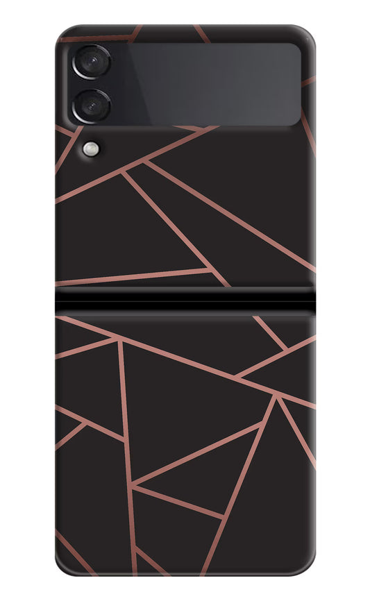 Geometric Pattern Samsung Galaxy Z Flip3 Hard Case Back Cover by Casekaro