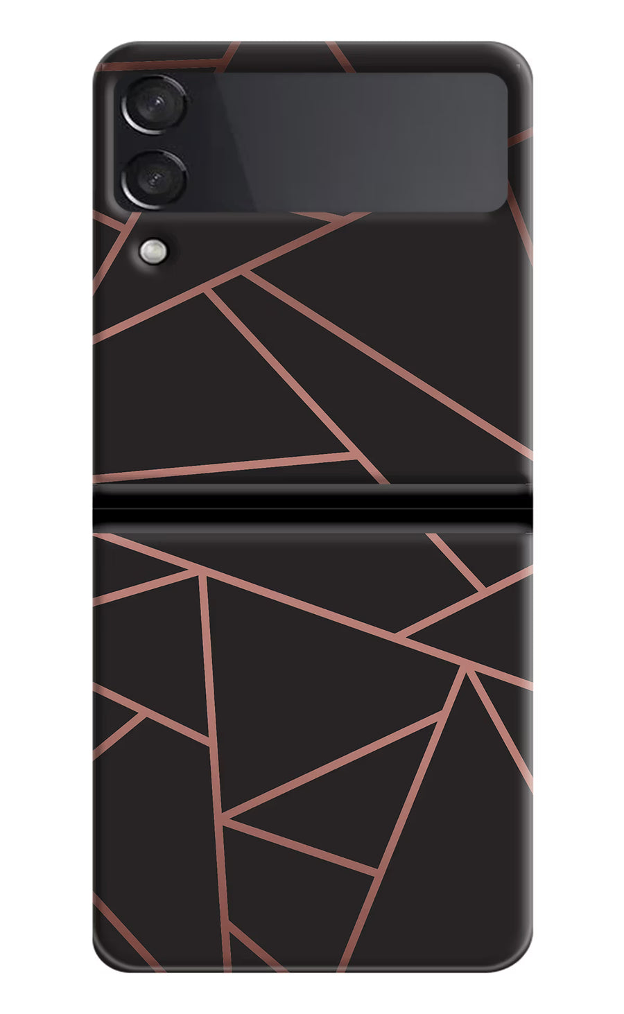 Geometric Pattern Samsung Galaxy Z Flip3 Back Cover, Hard case