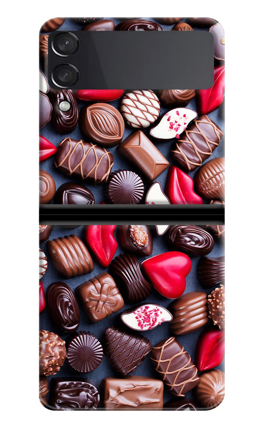 Chocolates Samsung Galaxy Z Flip3 Hard Case Back Cover by Casekaro