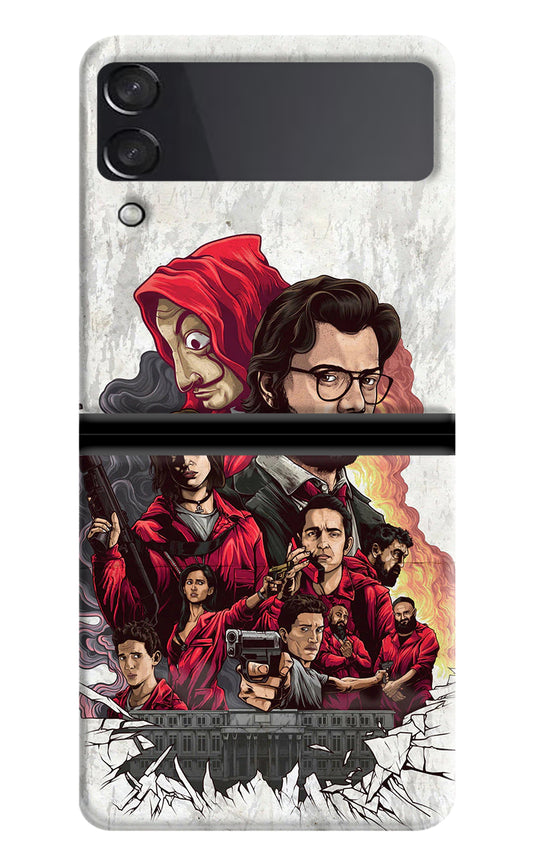 Money Heist Artwork Samsung Galaxy Z Flip3 Back Cover