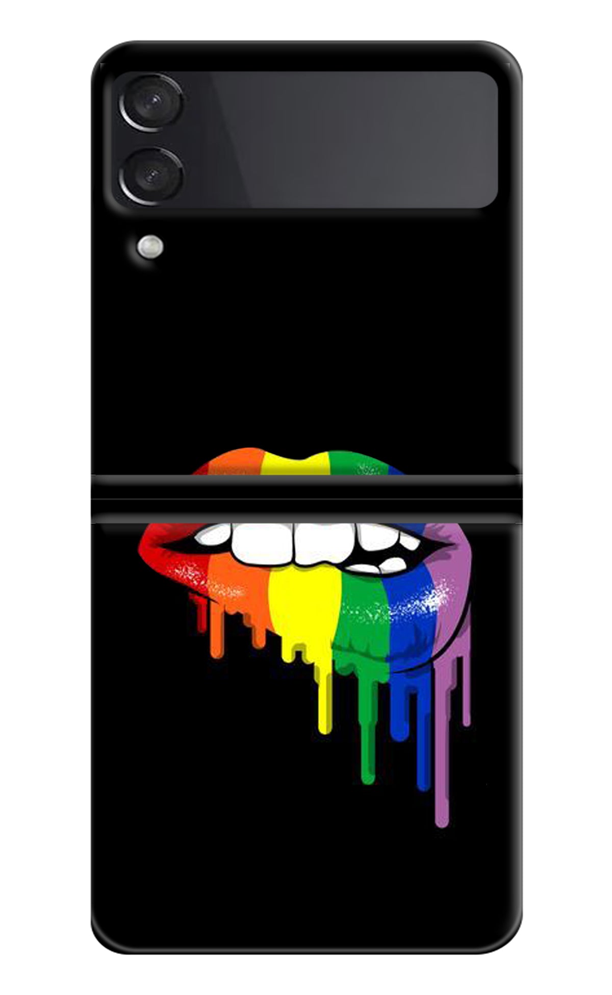 Lips Biting Samsung Galaxy Z Flip3 Back Cover