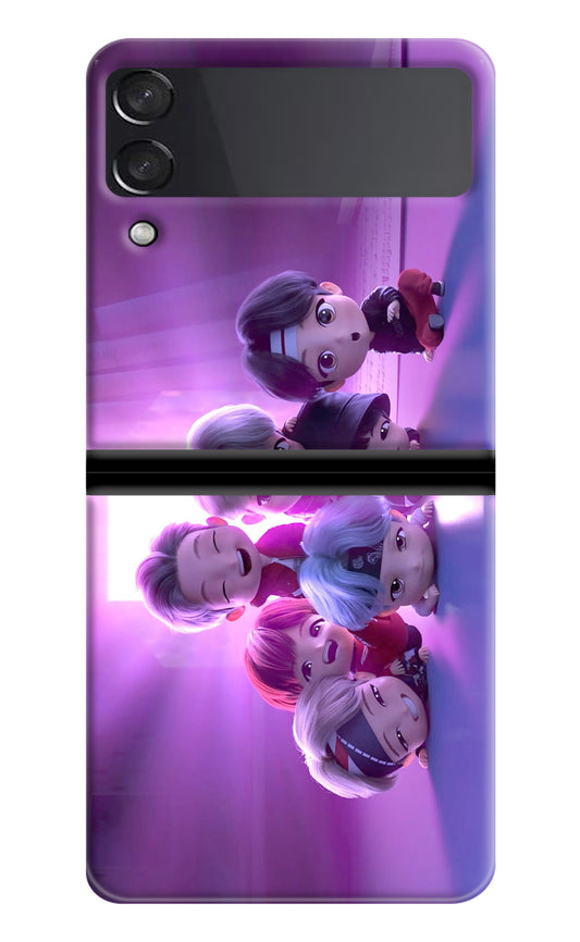 BTS Chibi Samsung Galaxy Z Flip3 Back Cover