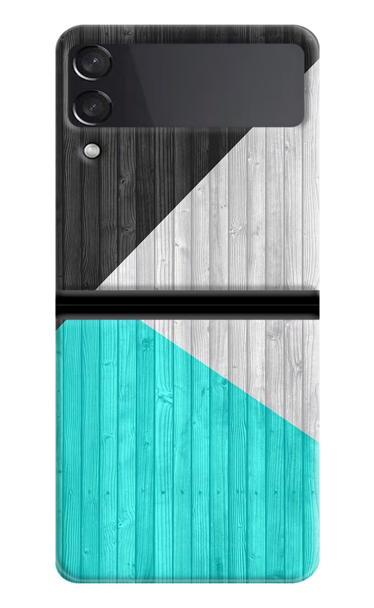 Wooden Abstract Samsung Galaxy Z Flip3 Hard Case Back Cover by Casekaro