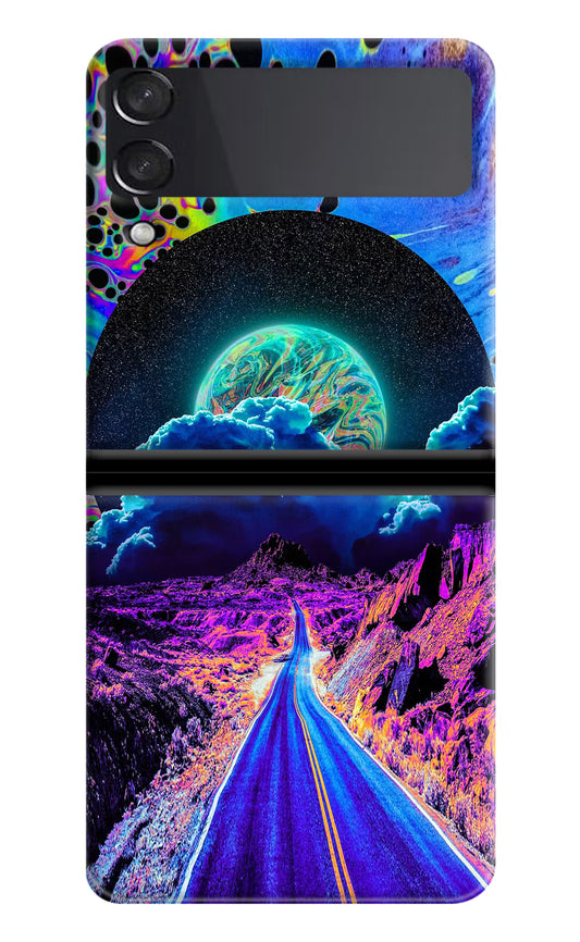 Psychedelic Painting Samsung Galaxy Z Flip3 Hard Case Back Cover by Casekaro