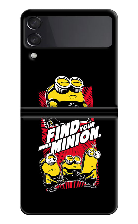 Find your inner Minion Samsung Galaxy Z Flip3 Hard Case Back Cover by Casekaro