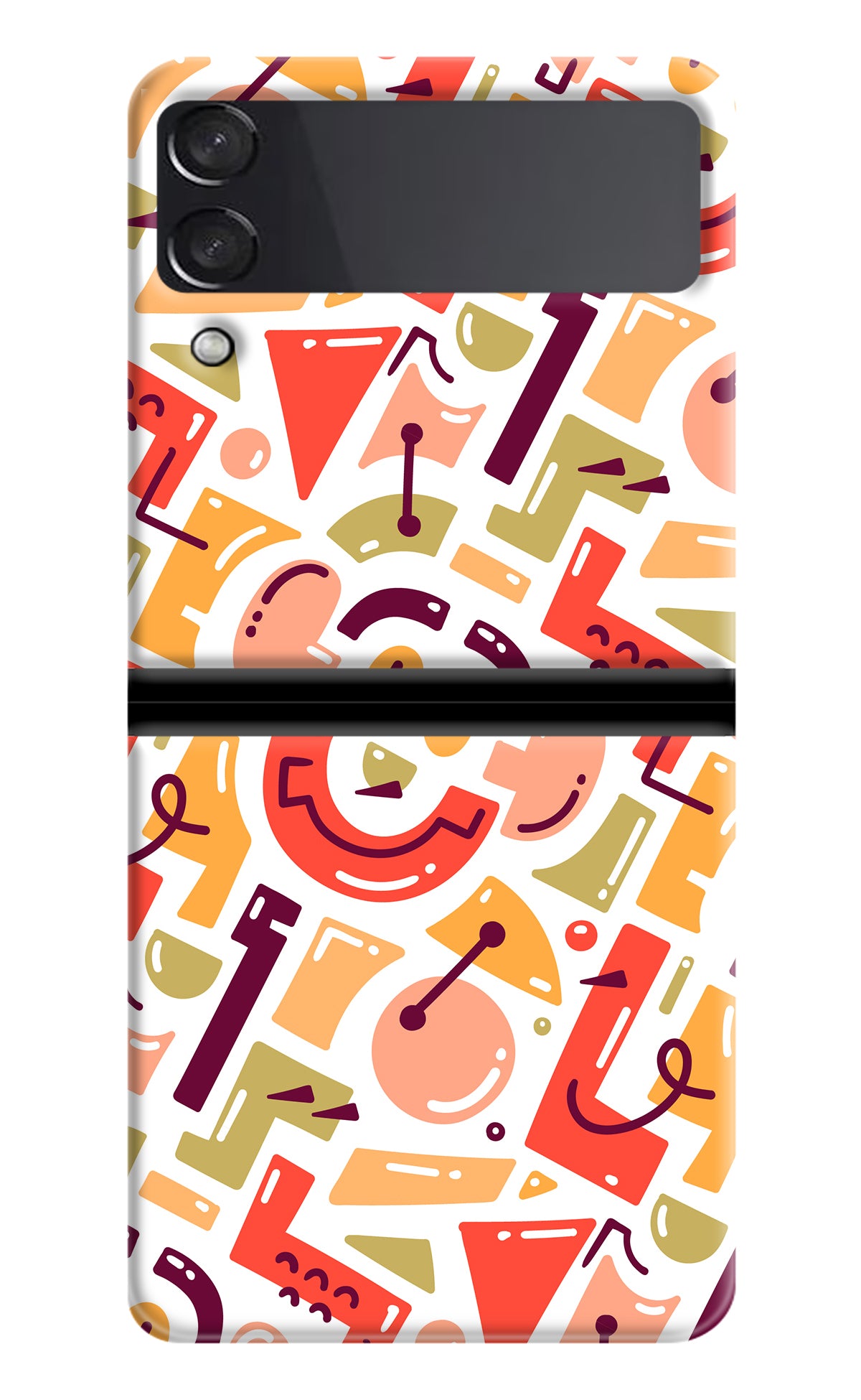 Doodle Pattern Samsung Galaxy Z Flip3 Back Cover