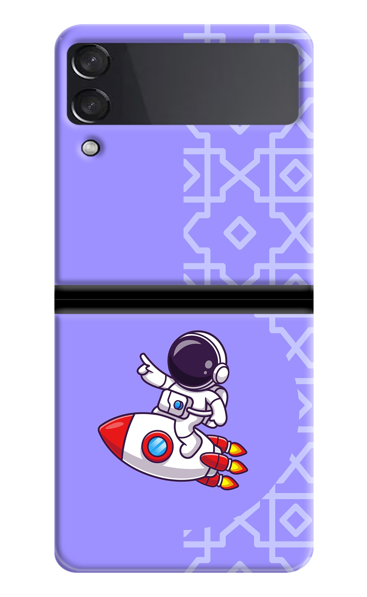 Cute Astronaut Samsung Galaxy Z Flip3 Back Cover