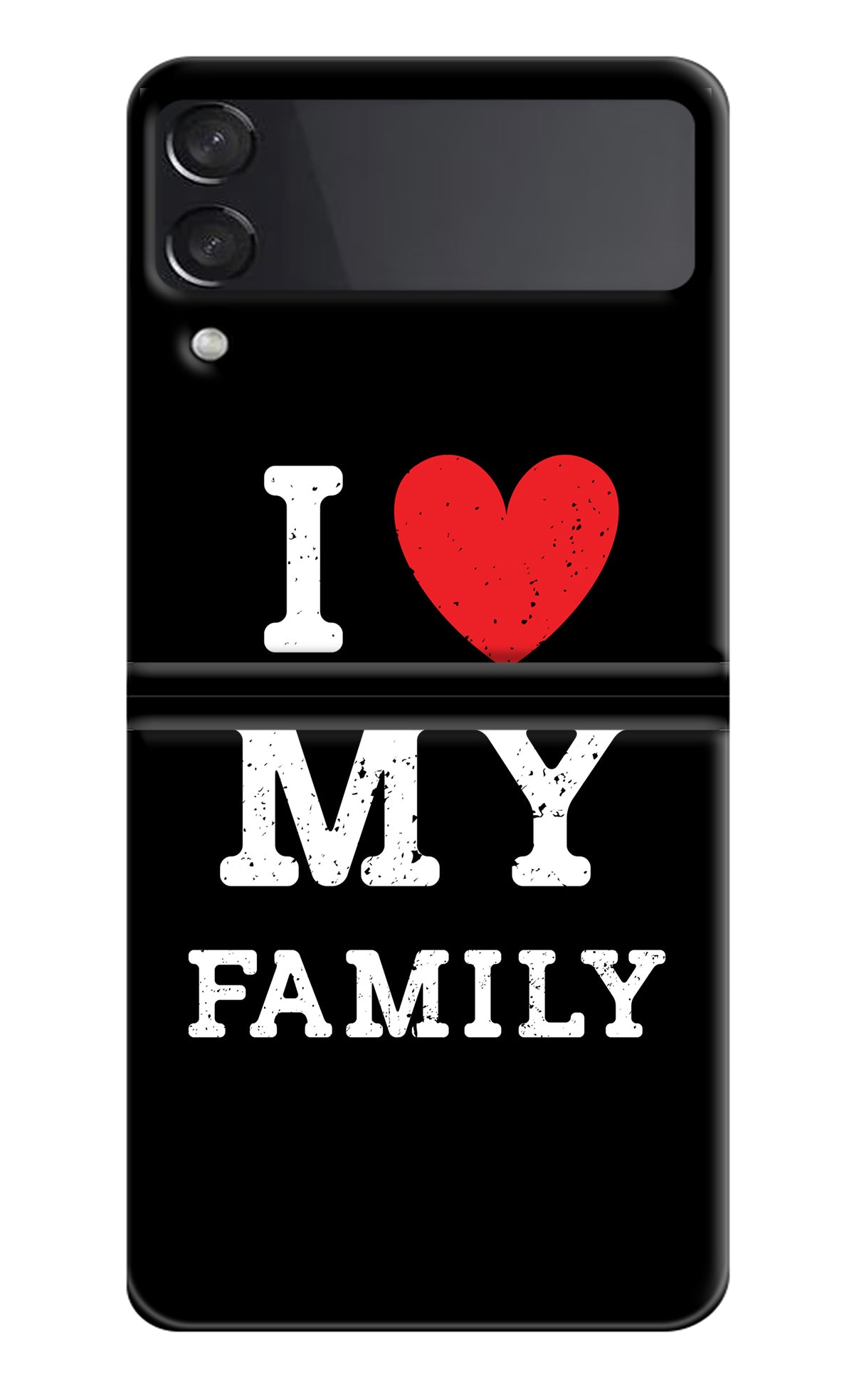 I Love My Family Samsung Galaxy Z Flip3 Back Cover