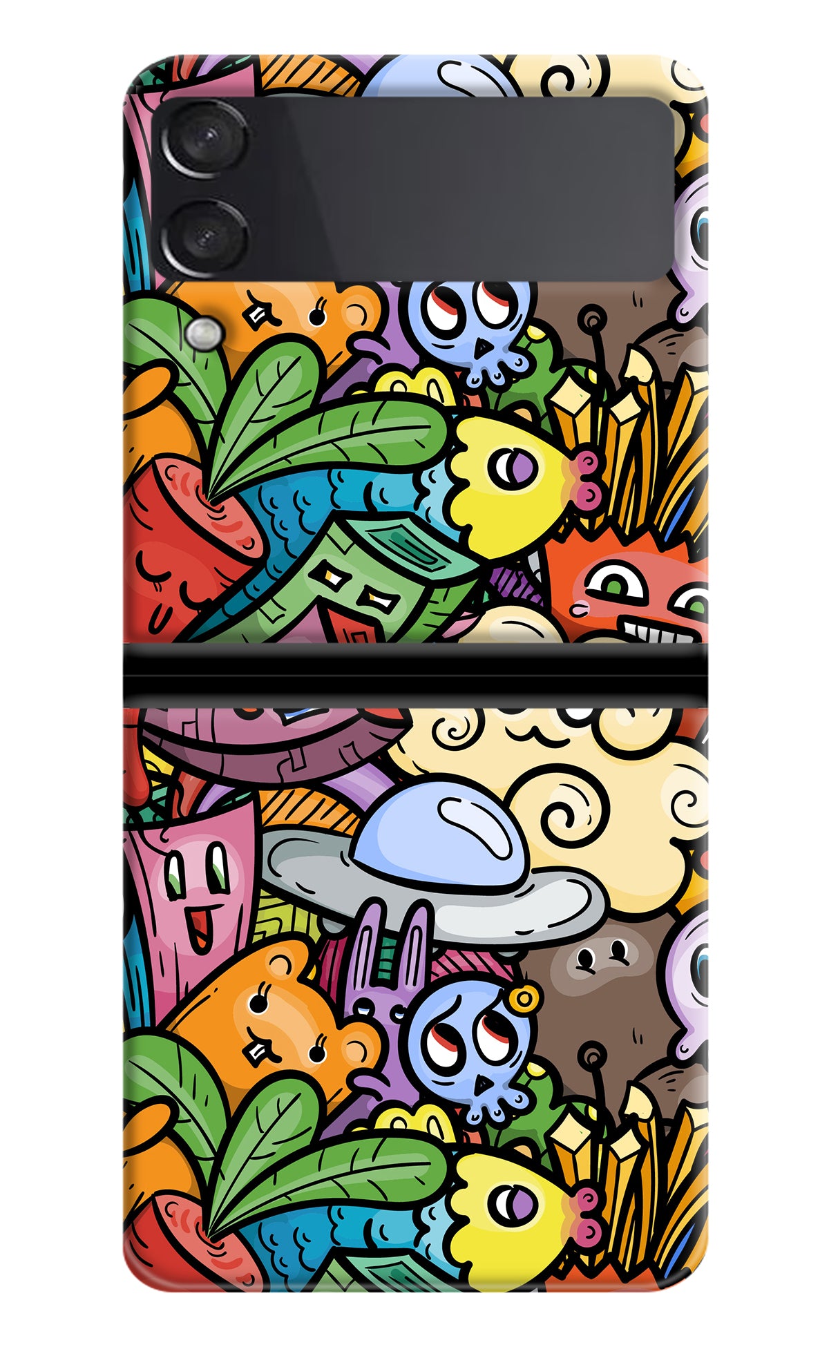 Veggie Doodle Samsung Galaxy Z Flip3 Back Cover