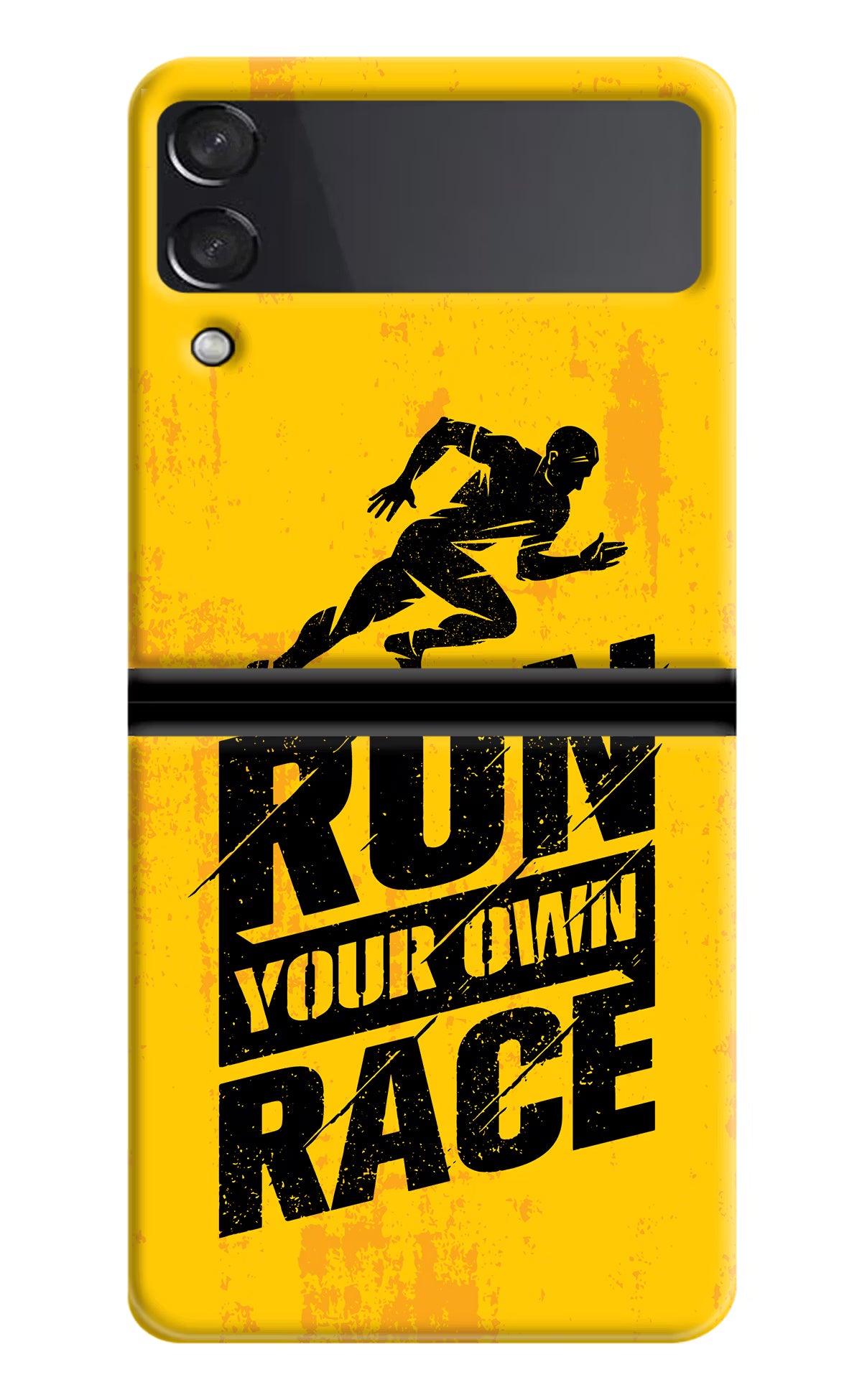 Run Your Own Race Samsung Galaxy Z Flip3 Hard Case Back Cover by Casekaro