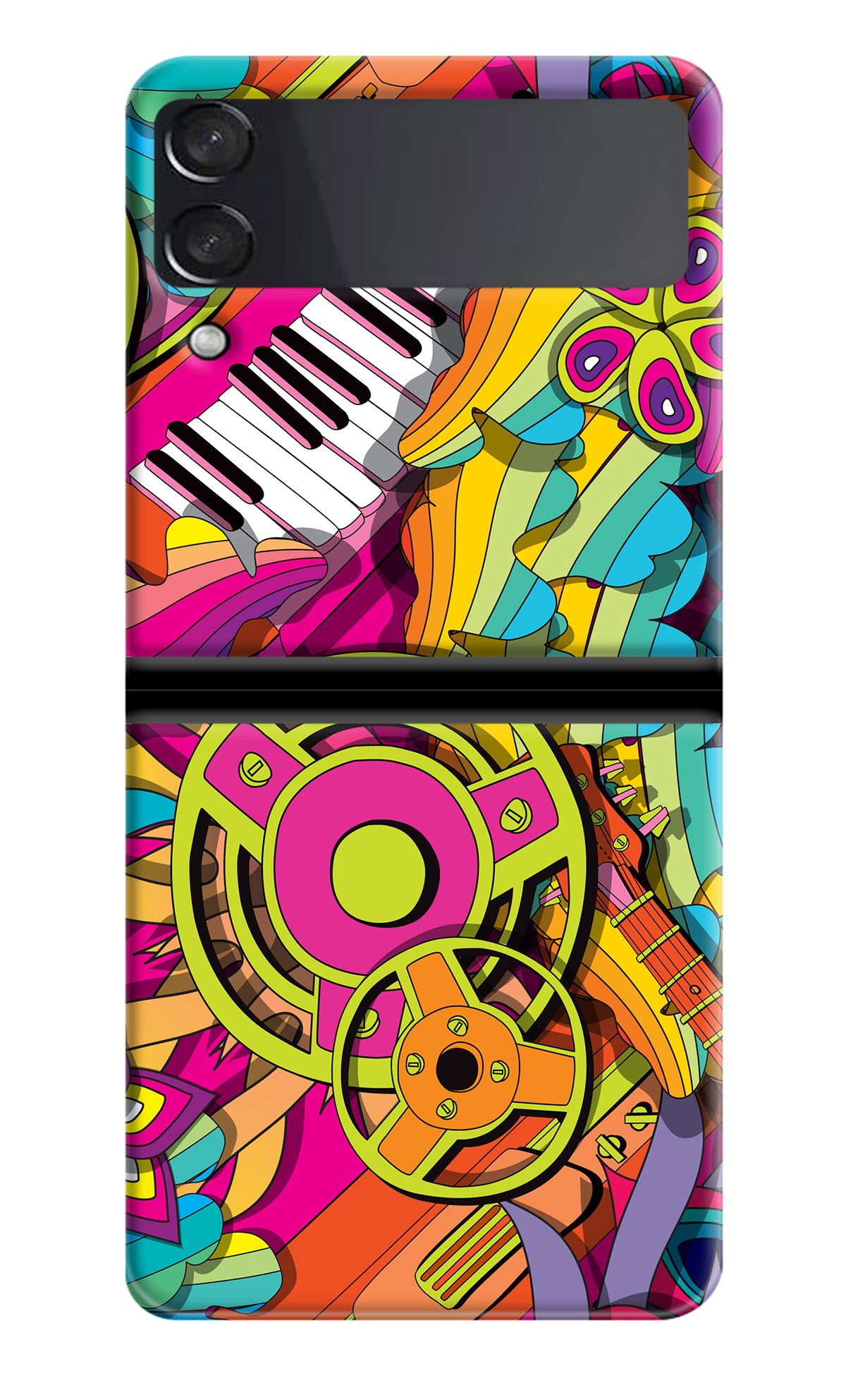 Music Doodle Samsung Galaxy Z Flip3 Back Cover