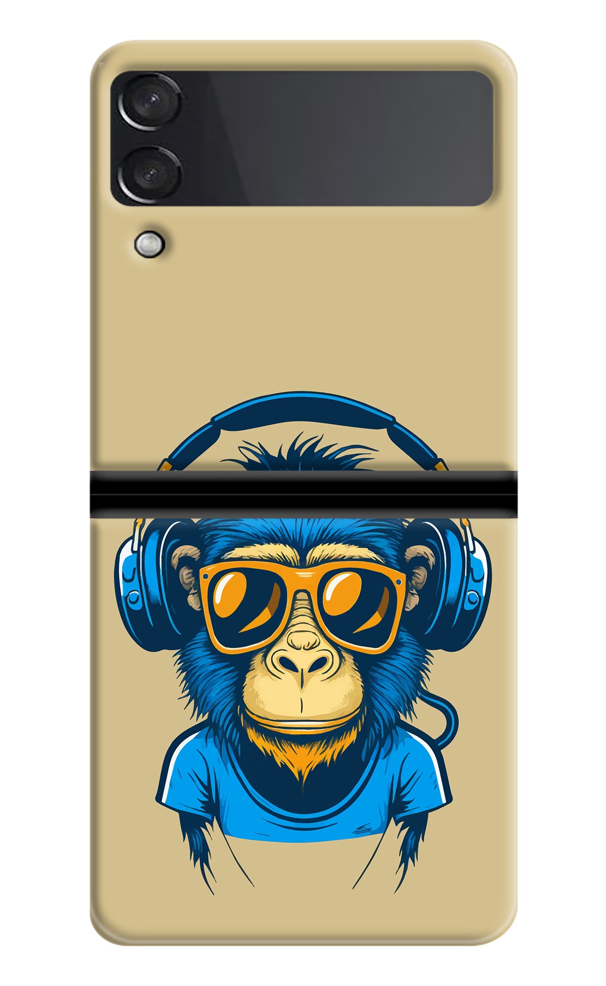 Monkey Headphone Samsung Galaxy Z Flip3 Back Cover