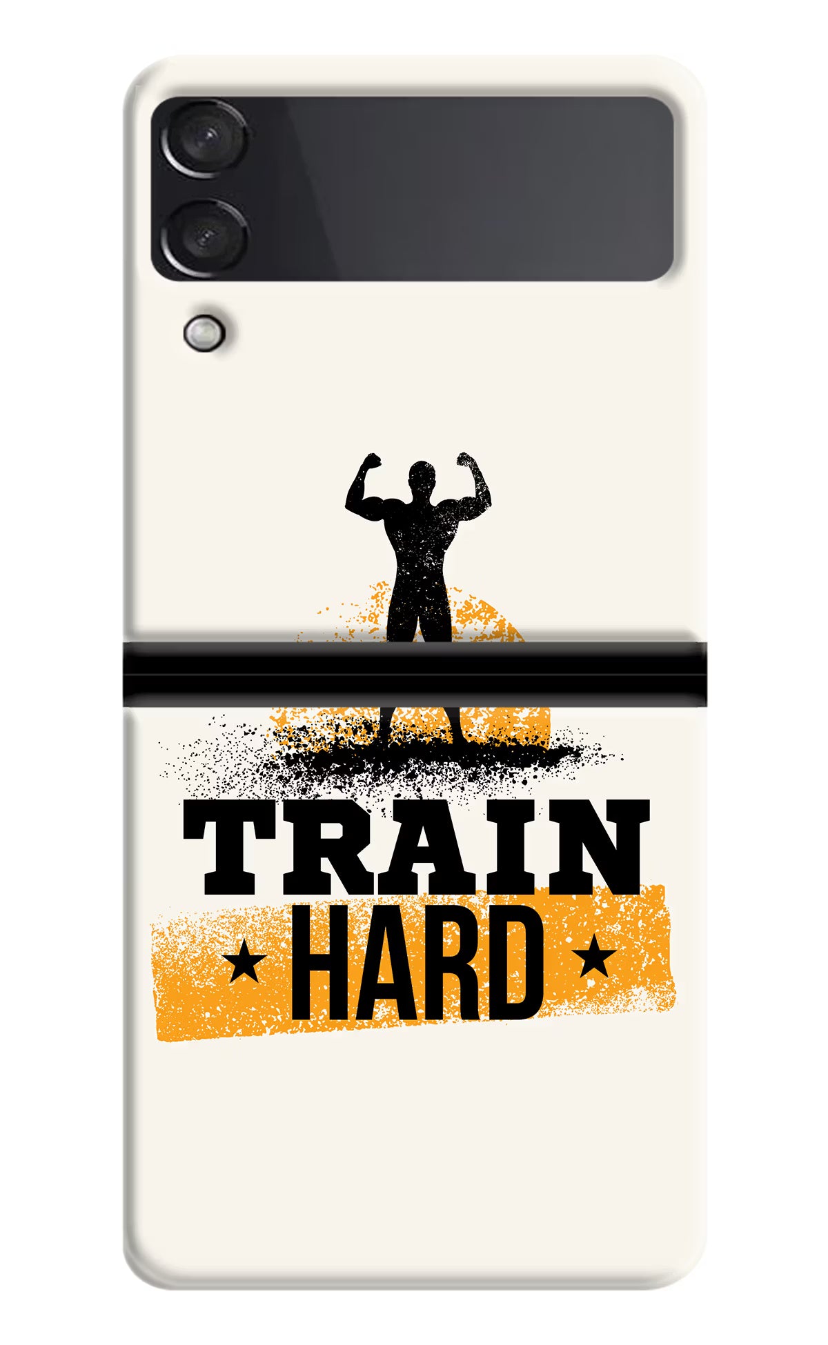 Train Hard Samsung Galaxy Z Flip3 Hard Case Back Cover by Casekaro