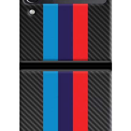 BMW Stripes Pattern Samsung Galaxy Z Flip3 Hard Case Back Cover by Casekaro