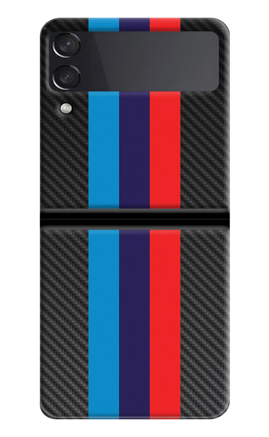 BMW Stripes Pattern Samsung Galaxy Z Flip3 Hard Case Back Cover by Casekaro