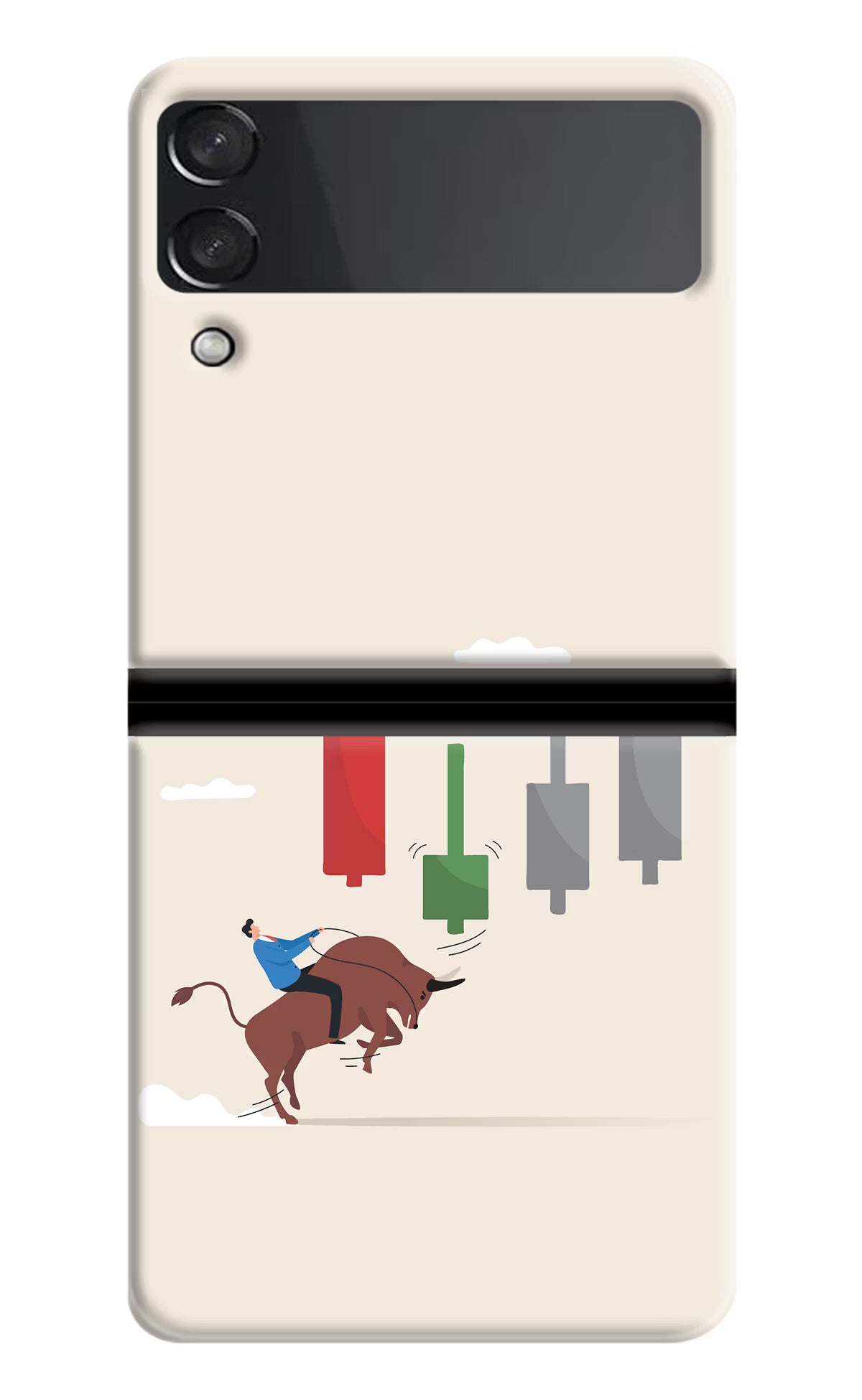 Bull Trading Momentum Samsung Galaxy Z Flip3 Hard Case Back Cover by Casekaro