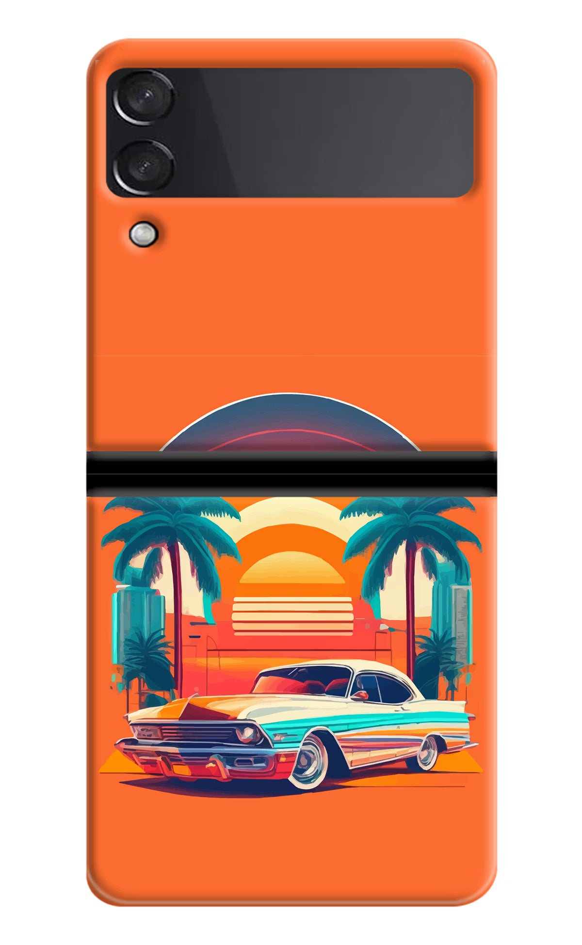 Palm Drive 80s Samsung Galaxy Z Flip3 Hard Case Back Cover by Casekaro