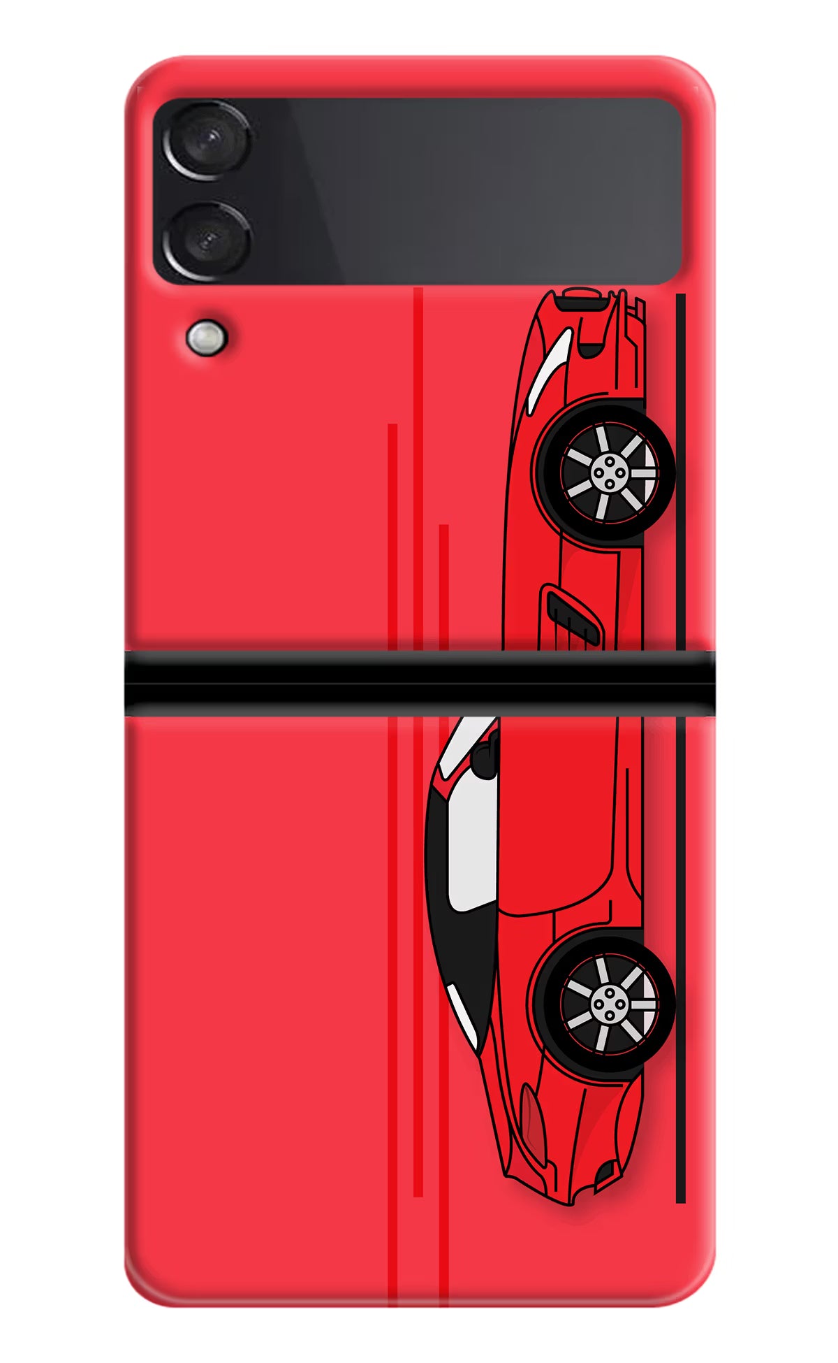 Red Velocity Samsung Galaxy Z Flip3 Hard Case Back Cover by Casekaro