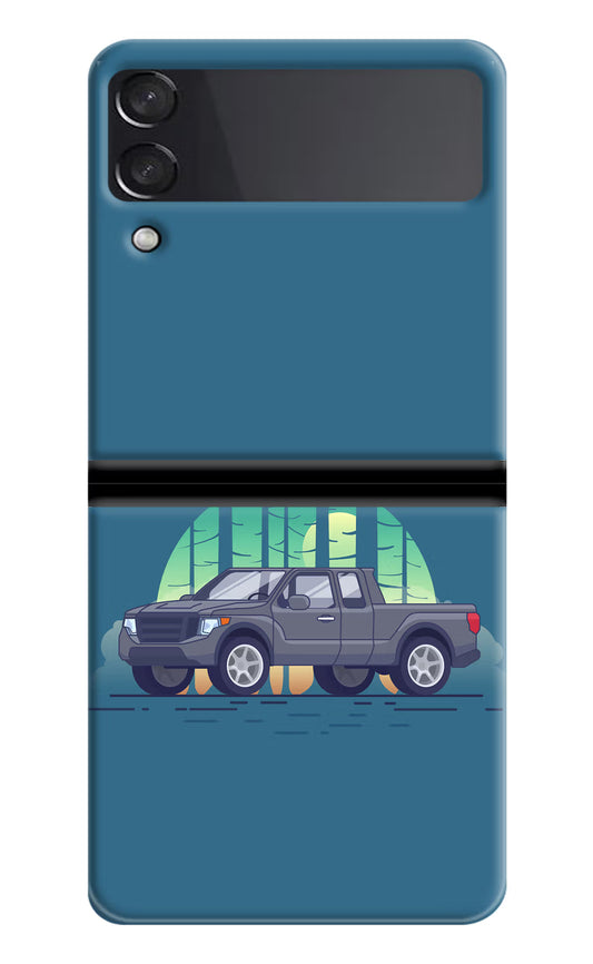 Retro Garage Vibe Samsung Galaxy Z Flip3 Hard Case Back Cover by Casekaro