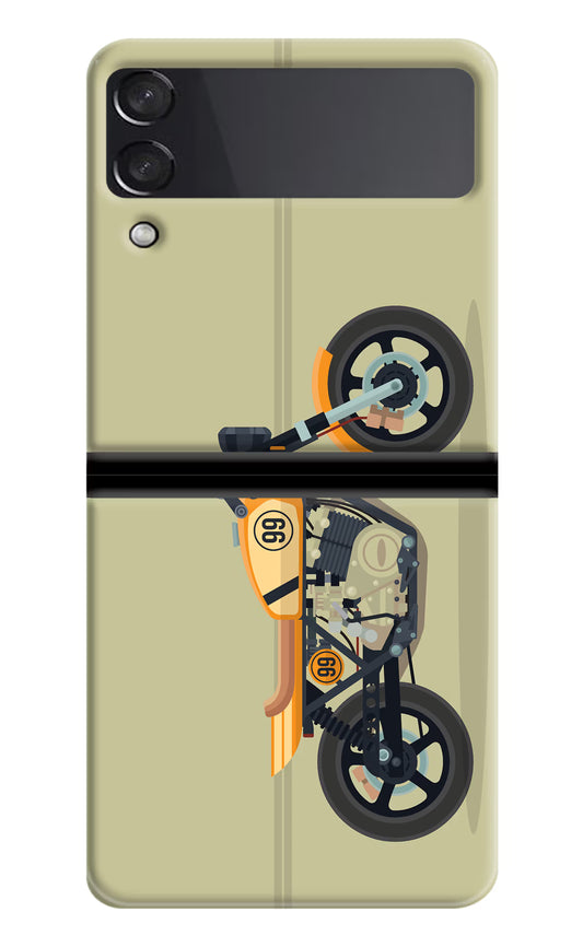 Vertical Speedster Samsung Galaxy Z Flip3 Hard Case Back Cover by Casekaro