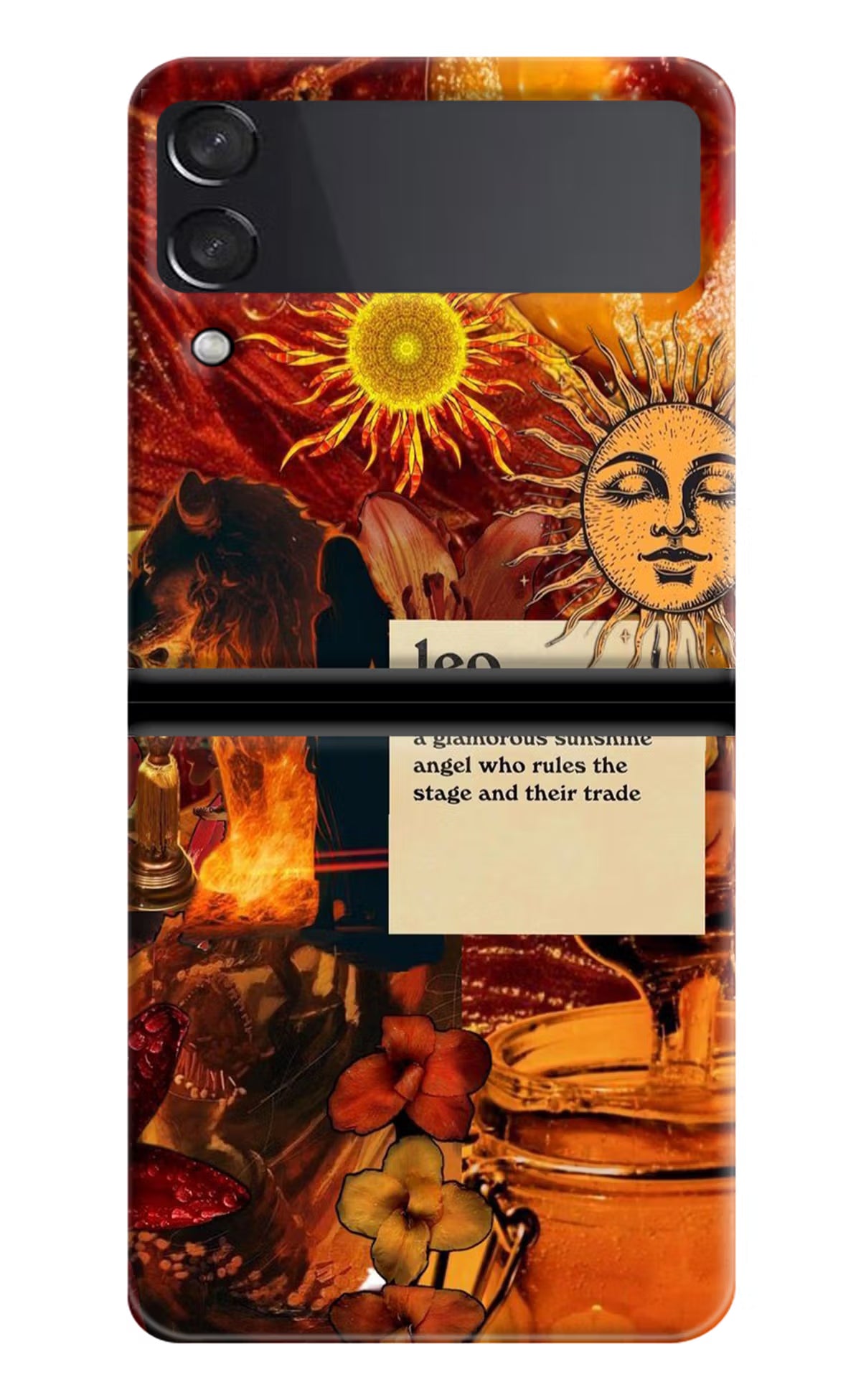 Leo Zodiac Samsung Galaxy Z Flip3 Hard Case Back Cover by Casekaro