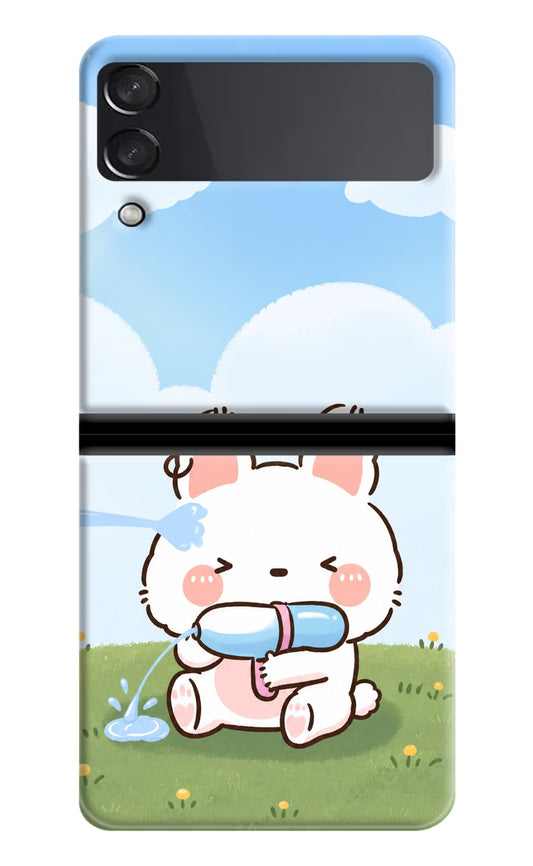 Bunny Treat Samsung Galaxy Z Flip3 Hard Case Back Cover by Casekaro