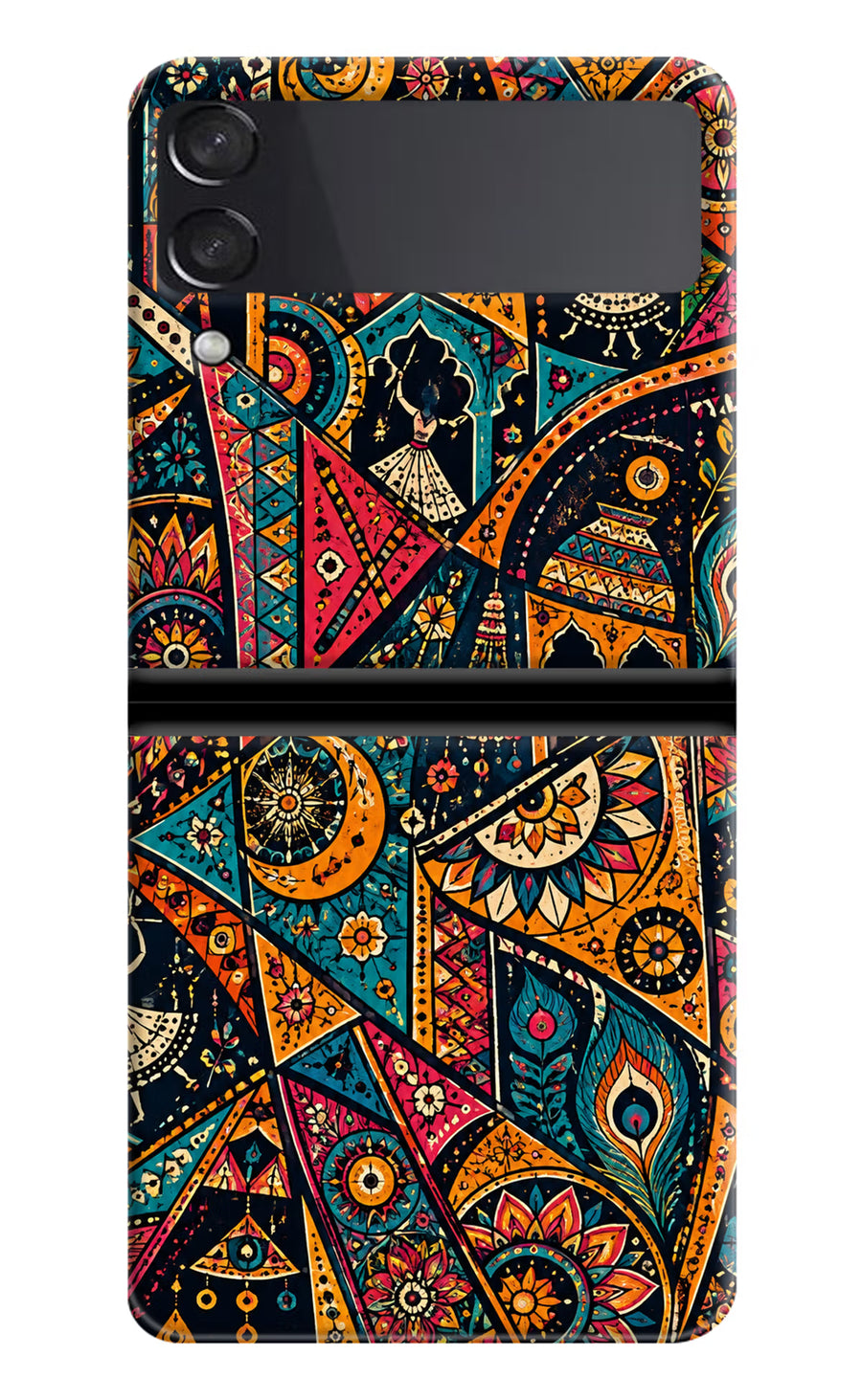 Folk Print Samsung Galaxy Z Flip3 Back Cover, Hard case