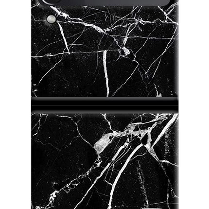 Black Marble Pattern Samsung Galaxy Z Flip4 Hard Case Back Cover by Casekaro