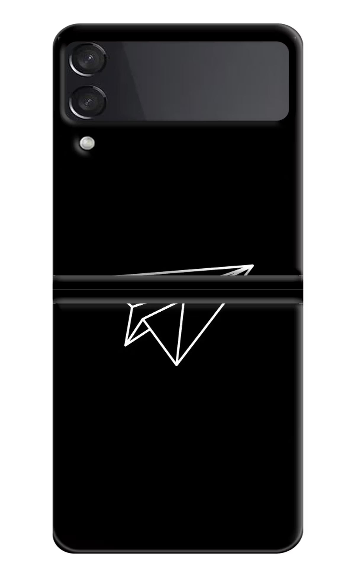 Paper Plane White Samsung Galaxy Z Flip4 Hard Case Back Cover by Casekaro