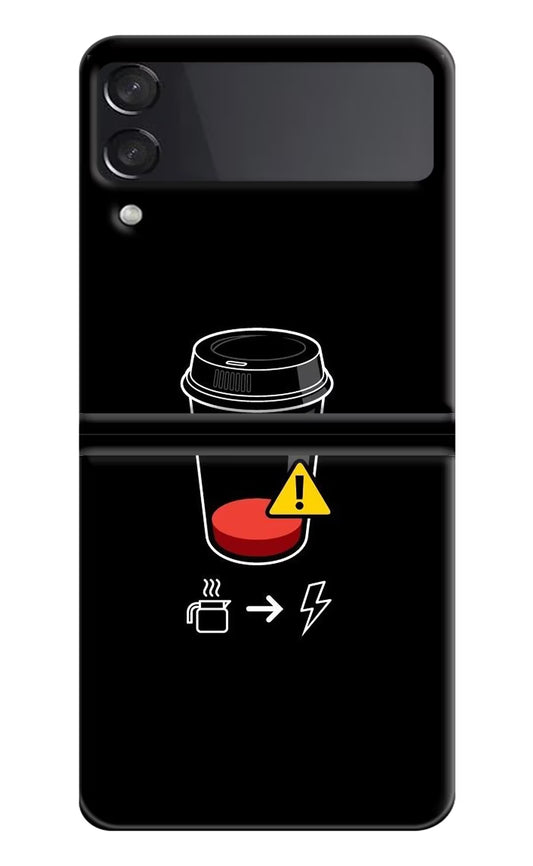 Coffee Samsung Galaxy Z Flip4 Hard Case Back Cover by Casekaro