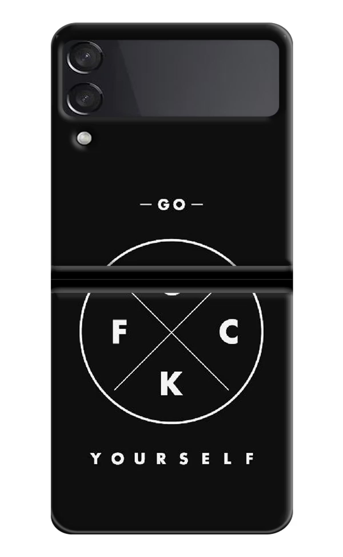 Go Fuck Yourself Samsung Galaxy Z Flip4 Hard Case Back Cover by Casekaro