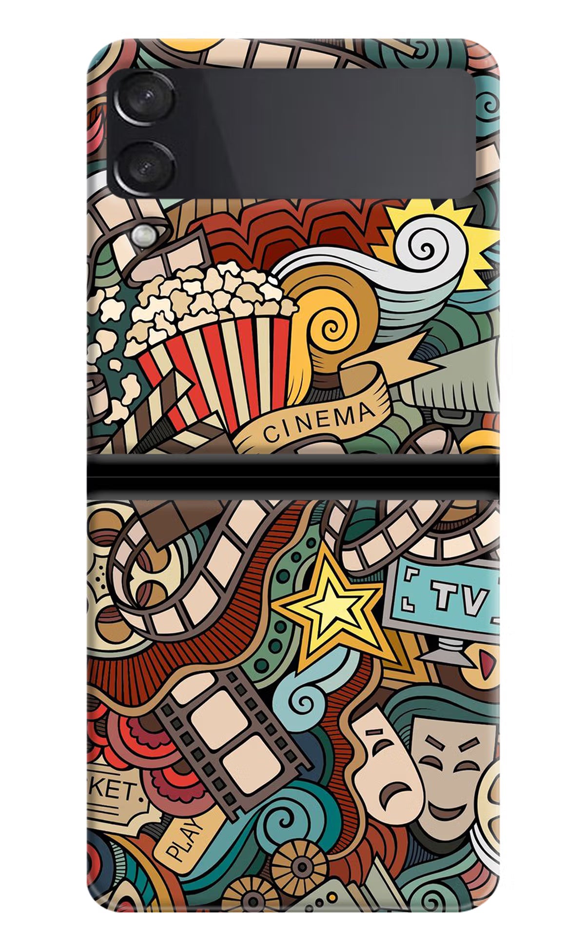 Cinema Abstract Samsung Galaxy Z Flip4 Hard Case Back Cover by Casekaro