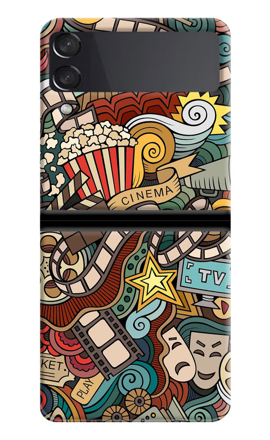 Cinema Abstract Samsung Galaxy Z Flip4 Hard Case Back Cover by Casekaro