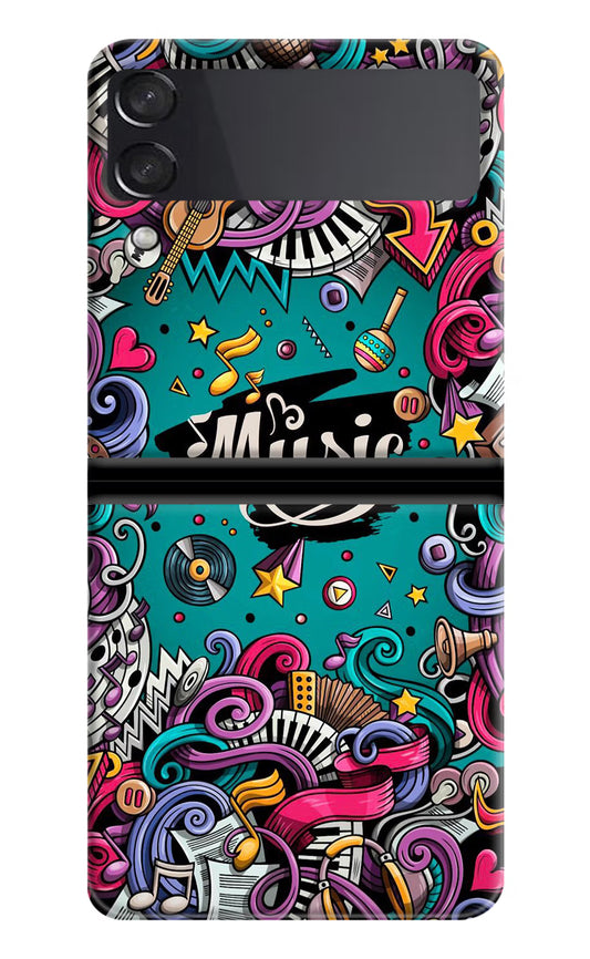 Music Graffiti Samsung Galaxy Z Flip4 Hard Case Back Cover by Casekaro