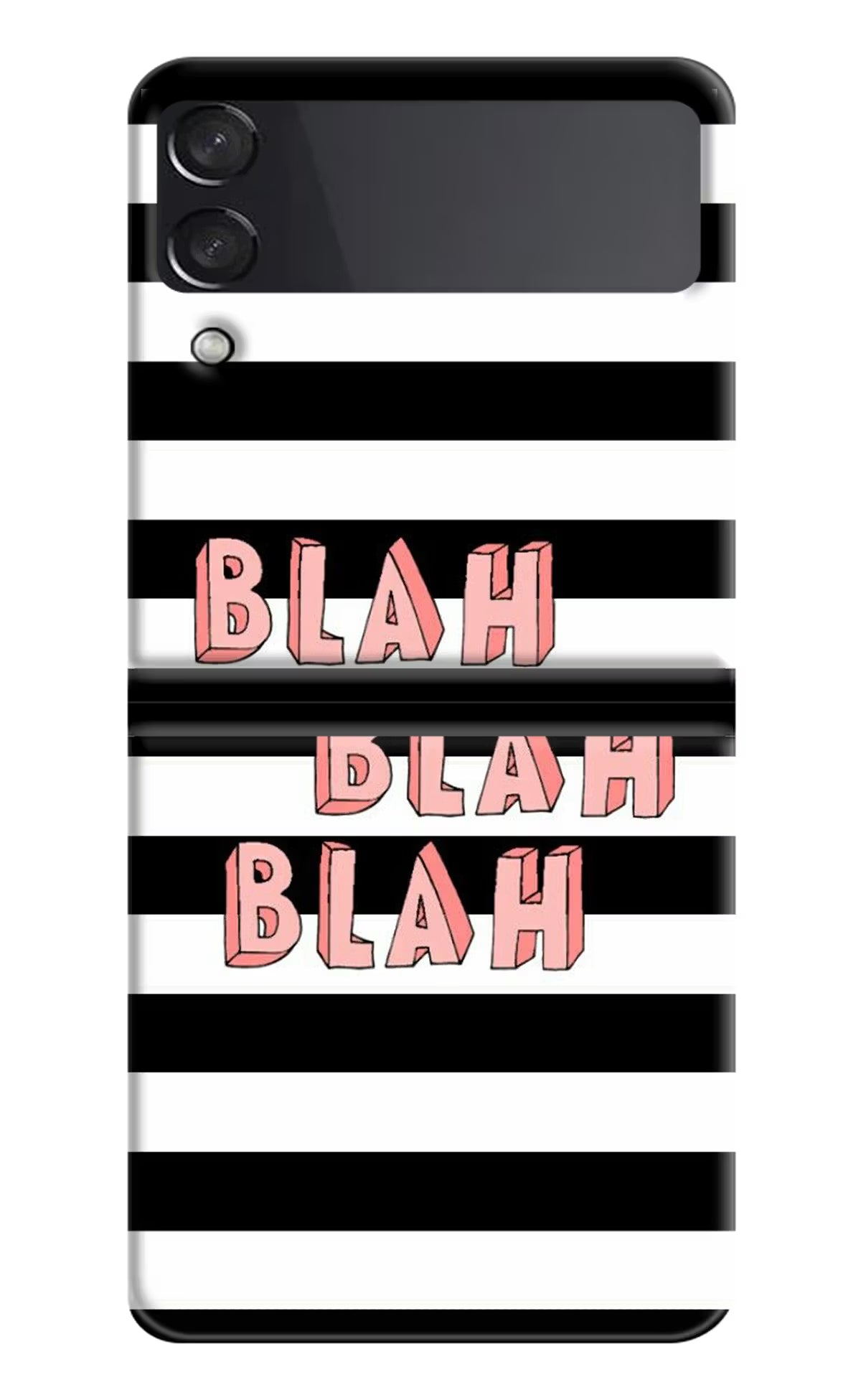 Blah Blah Blah Samsung Galaxy Z Flip4 Hard Case Back Cover by Casekaro