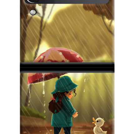 Rainy Day Samsung Galaxy Z Flip4 Hard Case Back Cover by Casekaro
