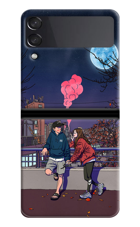 Chilling Couple Samsung Galaxy Z Flip4 Back Cover