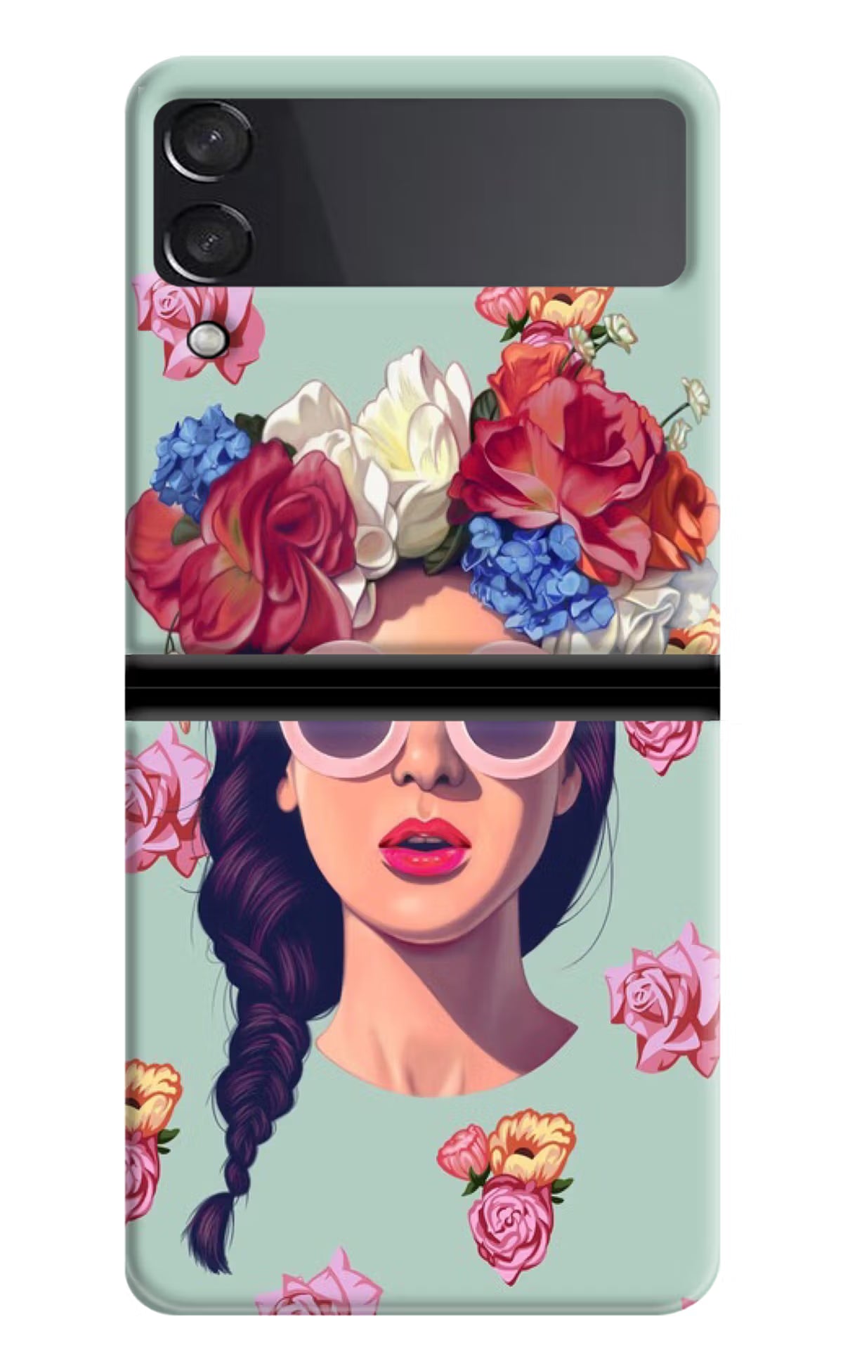 Pretty Girl Samsung Galaxy Z Flip4 Hard Case Back Cover by Casekaro
