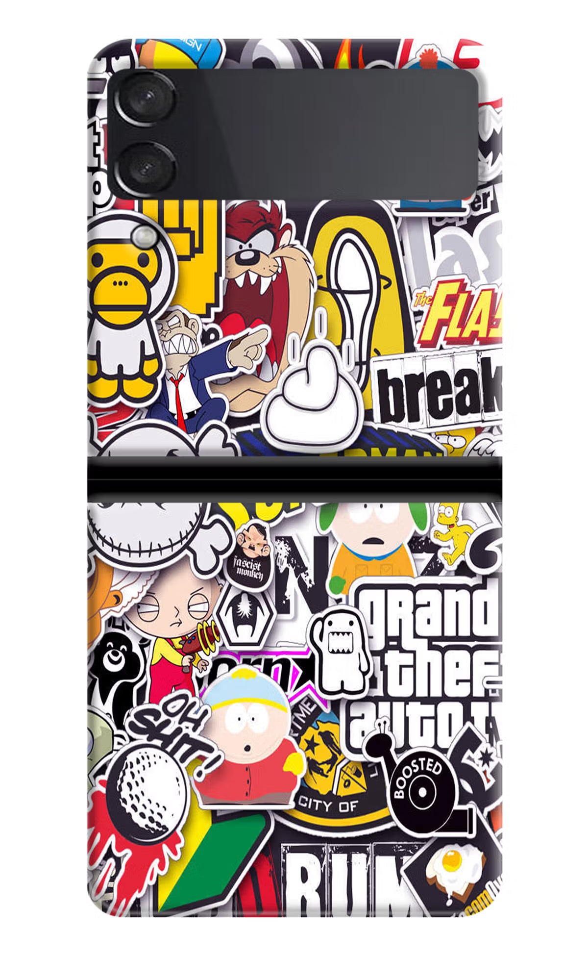 Sticker Bomb Samsung Galaxy Z Flip4 Hard Case Back Cover by Casekaro