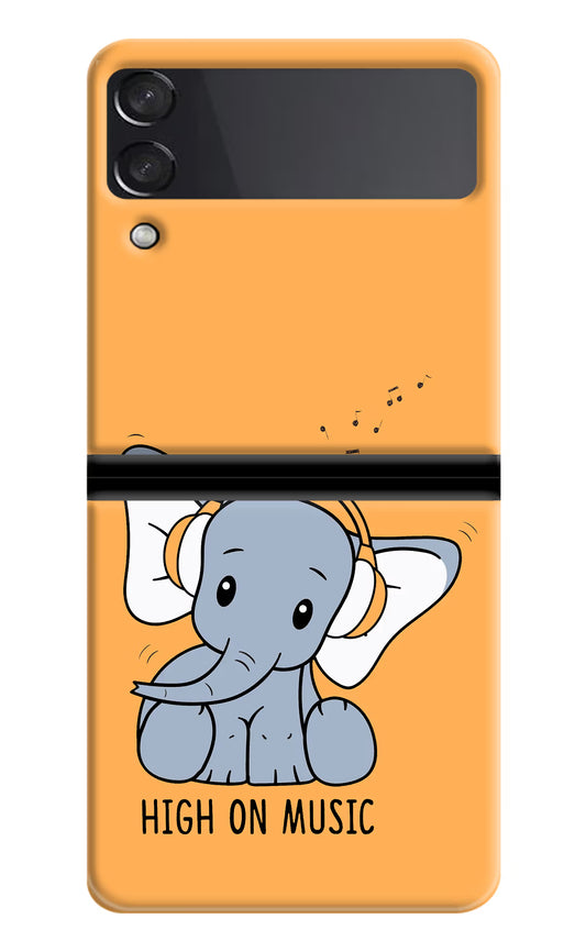 High On Music Samsung Galaxy Z Flip4 Hard Case Back Cover by Casekaro