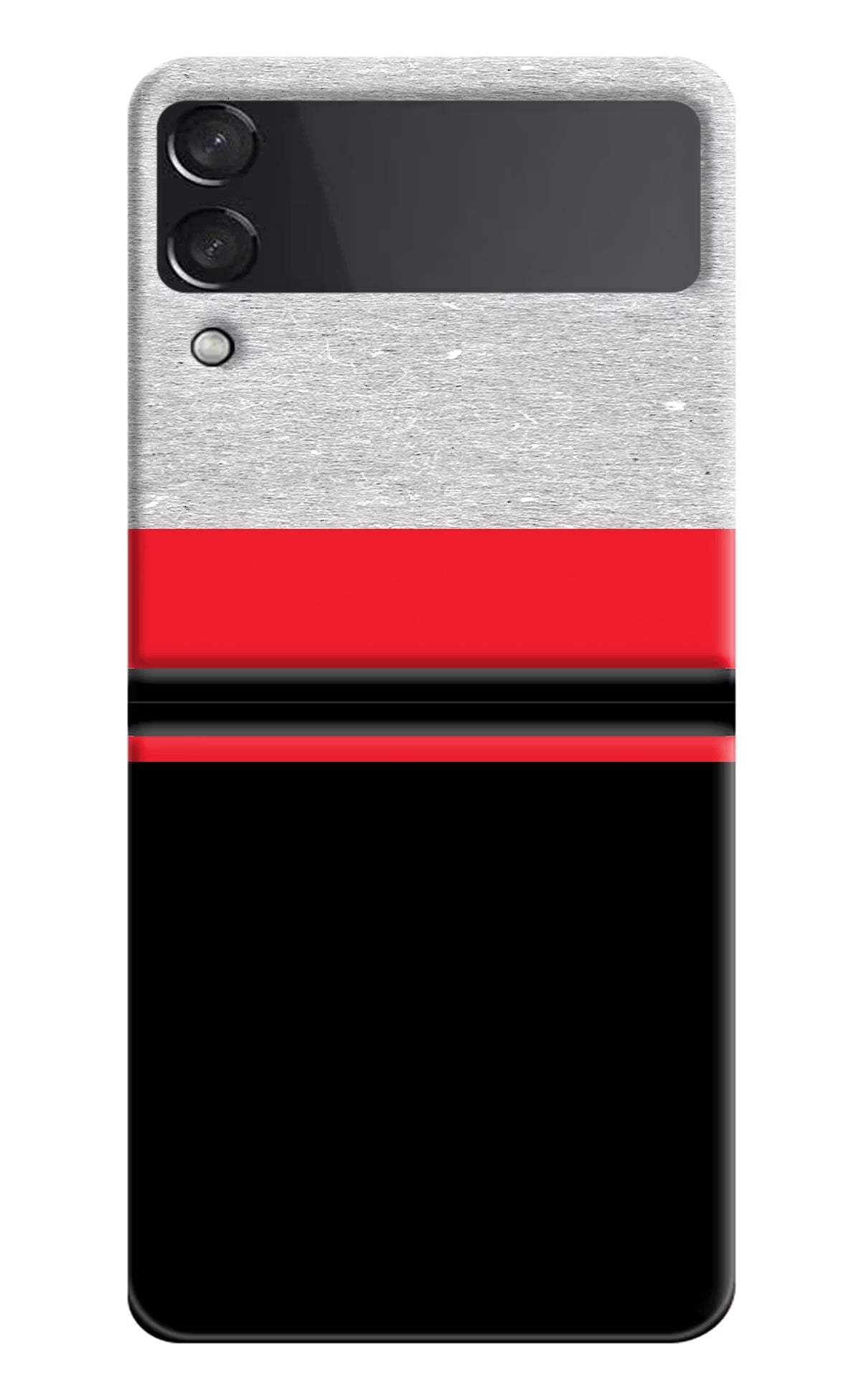 Tri Color Pattern Samsung Galaxy Z Flip4 Hard Case Back Cover by Casekaro