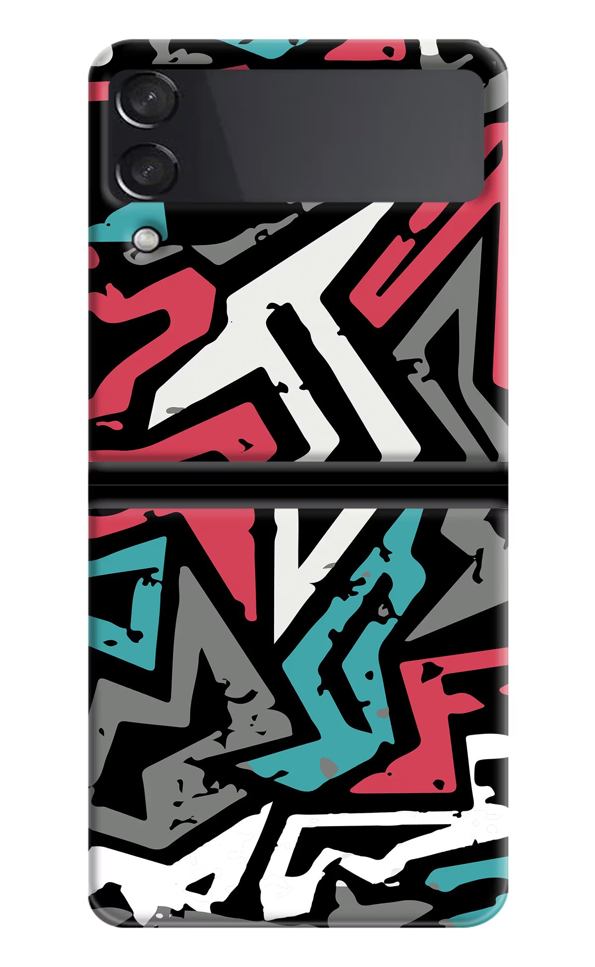 Geometric Graffiti Samsung Galaxy Z Flip4 Hard Case Back Cover by Casekaro