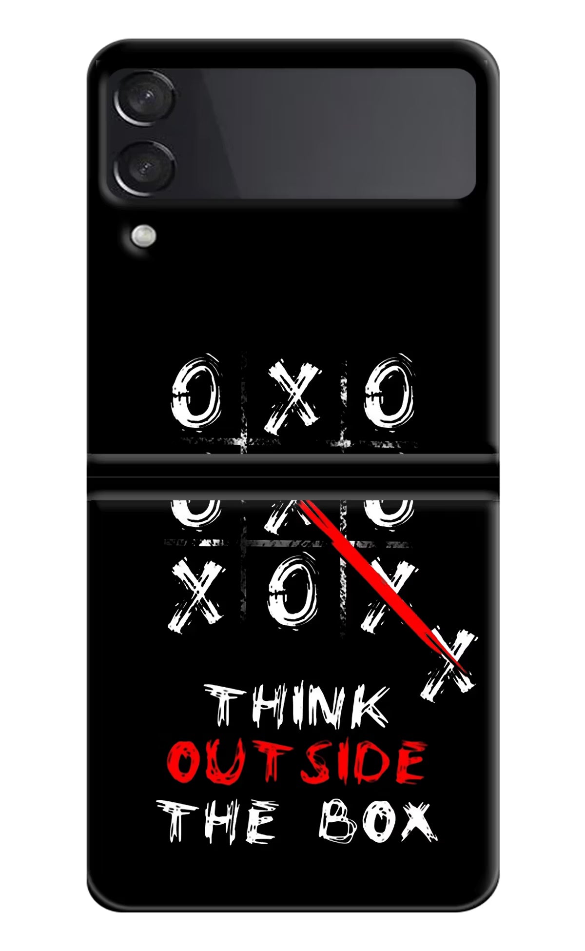 Think out of the BOX Samsung Galaxy Z Flip4 Hard Case Back Cover by Casekaro